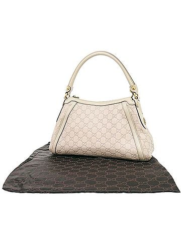 Gucci Gucci Scarlet Guccissima 282298 Leather Ivory Handbag 1020GUCCI (view 2)