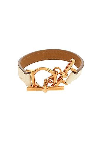 Hermès Hermes Croisière Veau Swift Nata Rose Gold Hardware K Stamp (Made in 2025) Bracelet Accessory 0331 HERMES (view 1)