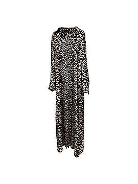 Ganni Ganni Leopard Midi Shirt Dress in Animal Print Cotton (view 1)