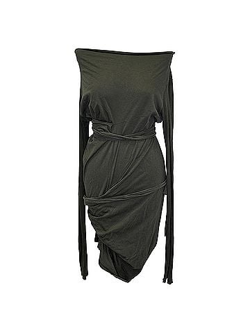 Rick Owens Rick Owens Lilies Mid-Length Dress in Green Viscose (view 1)