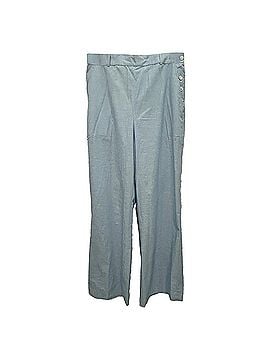 Ralph Lauren Polo Ralph Lauren Chambray Bell Bottom Buttoned Trousers in Light Blue Cotton (view 1)