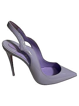 Christian Louboutin Christian Louboutin Hot Chick 100 Slingback Pumps in Purple Patent Leather (view 1)