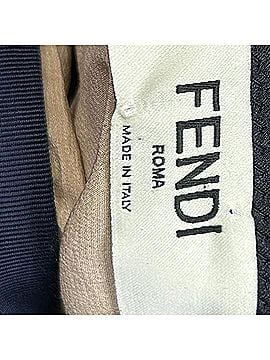Fendi Fendi Pleated Midi Skirt in Navy Blue Mohair (view 2)