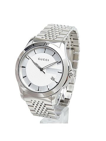 Gucci Gucci G-Timeless G-Logo Watch 126.4 Quartz White Dial Stainless Steel Men's GUCCI (view 2)