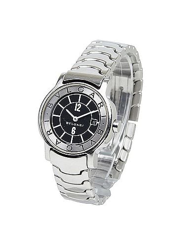 Bvlgari Bulgari Solotempo ST29S Quartz Watch, Black Dial, Stainless Steel, Women's, BVLGARI (view 2)