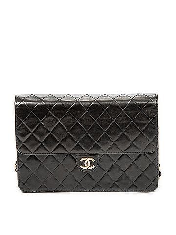 Chanel Vintage Push Lock Straight Flap  (view 1)