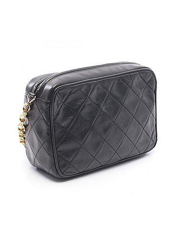 Chanel Chanel Matelassé Fringe Mini Chain Shoulder Bag/Handbag, Lambskin Leather, Women's, Black (view 2)