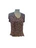 Ann Taylor LOFT 100% Polyester 100% Rayon Floral Multi Color Short Sleeve Blouse Size L - photo 1