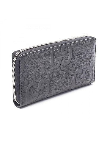 Gucci Gucci Jumbo GG Round Long Wallet, Leather, Men's/Women's, Black, 739484 (view 2)