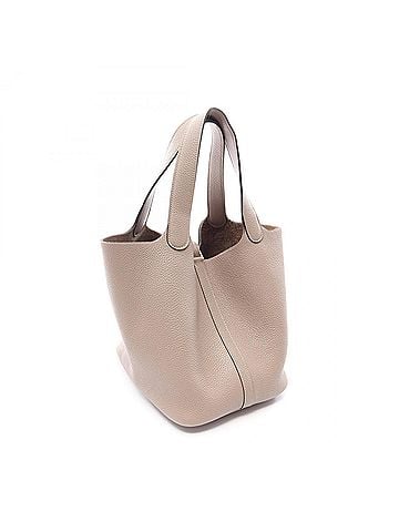 Hermès Hermes Picotin Lock MM Handbag, Leather, Taurillon Clemence Women's, Beige (view 2)