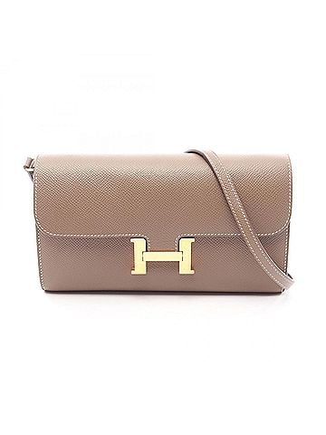 Hermès Hermes Constance Long To Go Shoulder Bag/Handbag, Leather, Calfskin (Cowhide), Veau Epsom, Women's, Gray (view 1)