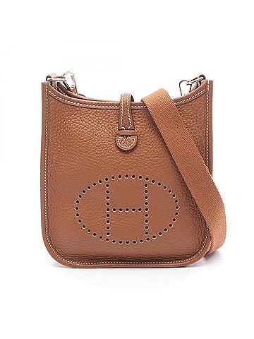 Hermès Hermes Evelyne TPM Shoulder Bag/Handbag, Taurillon Clemence Leather, Women's, Brown (view 1)