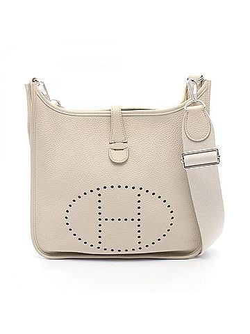 Hermès Hermes Evelyne 3 Trois PM Shoulder Bag/Handbag, Taurillon Clemence Leather, Women's, Beige (view 1)