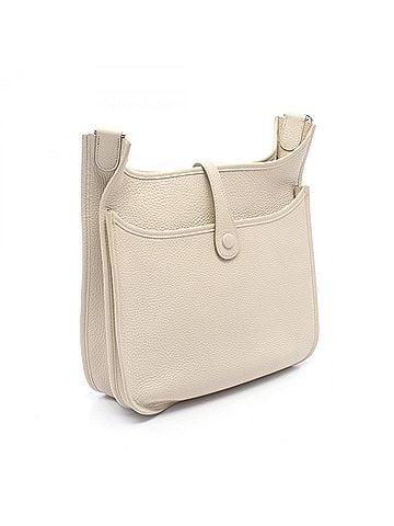 Hermès Hermes Evelyne 3 Trois PM Shoulder Bag/Handbag, Taurillon Clemence Leather, Women's, Beige (view 2)