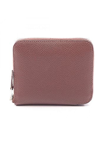 Hermès Hermes Azap Silk In Compact Round Wallet, Leather, Calfskin (Cowhide), Veau Epsom, Brown Tone (view 1)
