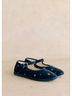 Sézane 100% Cotton Floral Gold Blue Flats Size 8 - photo 8