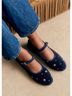 Sézane 100% Cotton Floral Gold Blue Flats Size 8 - photo 9