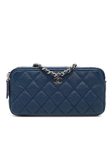 Chanel Small Quilted Caviar Clutch With Chain (view 1)
