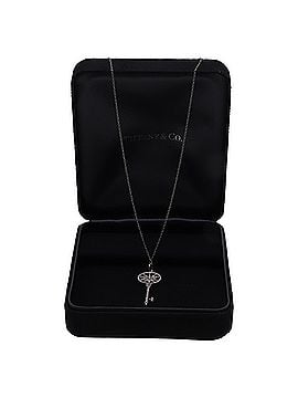 Tiffany & Co. Tiffany & Co. Diamond Star Key Chain Necklace in Silver Platinum Metal (view 1)