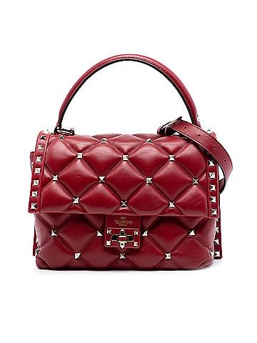 Valentino Medium Lambskin Candystud Top Handle Satchel (view 1)