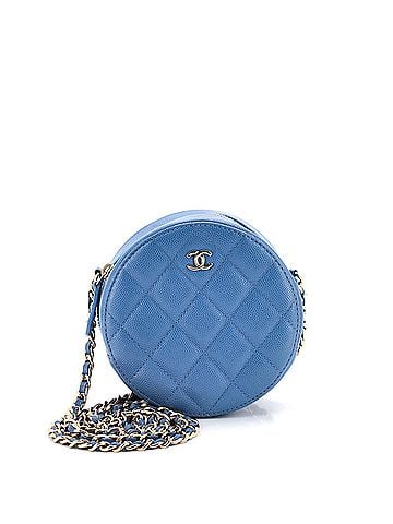 Chanel Round Clutch with Chain Quilted Caviar Mini (view 1)