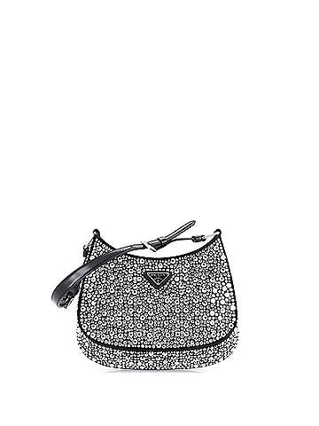 Prada Cleo Shoulder Bag Crystal Embellished Satin Small (view 1)