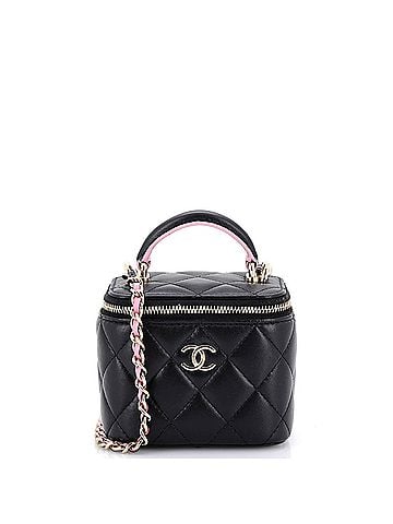 Chanel Classic Top Handle Vanity Case with Chain Quilted Lambskin Mini (view 1)