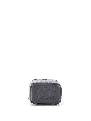 Chanel Classic Top Handle Vanity Case with Chain Quilted Lambskin Mini (view 2)