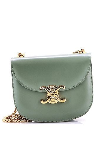 Céline Triomphe Besace Clea Chain Flap Bag Leather (view 1)