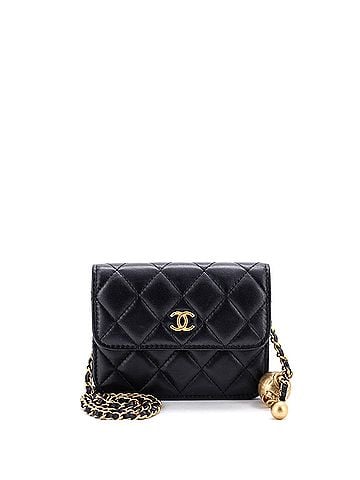 Chanel Pearl Crush Flap Clutch with Chain Quilted Lambskin Mini (view 1)