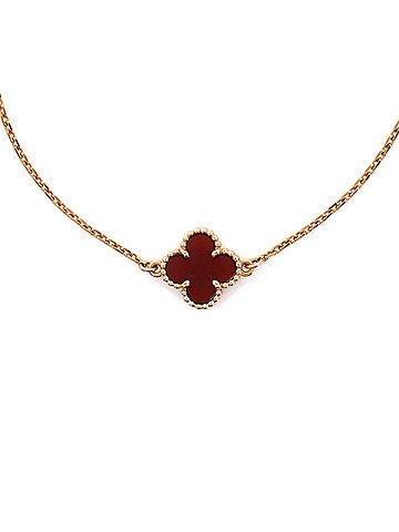 Van Cleef & Arpels Sweet Alhambra Bracelet 18K Rose Gold and Carnelian (view 2)