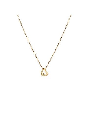 Tiffany & Co. Elsa Peretti Open Heart Pendant Necklace 18K Yellow Gold 7mm (view 1)