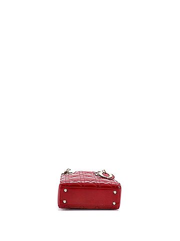 Christian Dior Lady Dior Chain Bag Cannage Quilt Patent Mini (view 2)