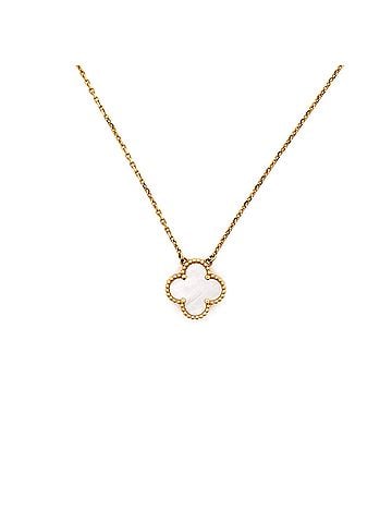 Van Cleef & Arpels Vintage Alhambra Pendant Necklace 18K Yellow Gold and Mother of Pearl (view 1)