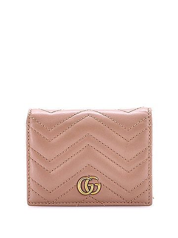 Gucci GG Marmont Flap Card Case Matelasse Leather (view 1)