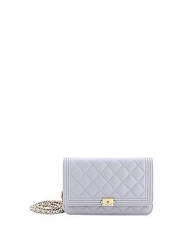 Chanel Boy Wallet on Chain Quilted Caviar (view 1)