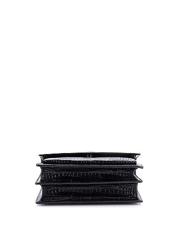 Saint Laurent Sunset Crossbody Bag Crocodile Embossed Leather Medium (view 2)