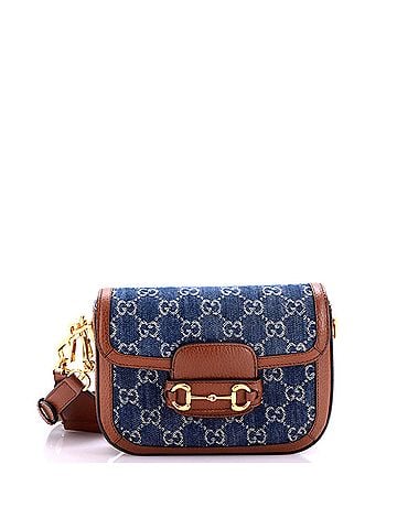 Gucci Horsebit 1955 Shoulder Bag GG Denim Mini (view 1)