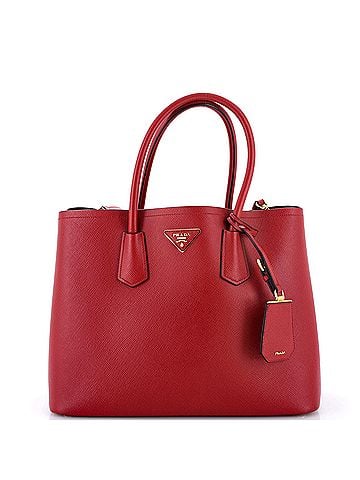 Prada Cuir Double Tote Saffiano Leather Medium (view 1)