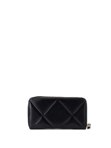 Chanel 19 Zip Around Wallet Quilted Goatskin Medium (view 2)