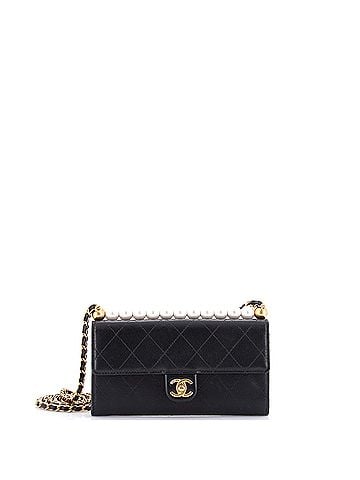 Chanel Chic Pearls Clutch with Chain Quilted Goatskin (view 1)