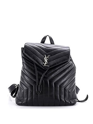 Saint Laurent LouLou Backpack Matelasse Chevron Leather Medium (view 1)