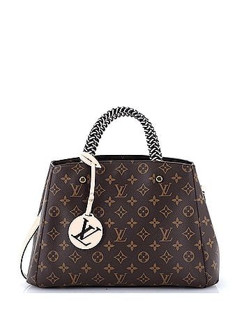 Louis Vuitton Braided Handle Montaigne Handbag Monogram Canvas MM (view 1)