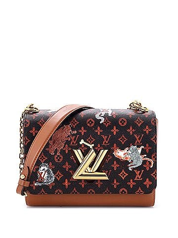 Louis Vuitton Twist Handbag Limited Edition Grace Coddington Catogram Canvas MM (view 1)