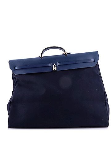 Hermès Herbag Cabine Toile and Leather (view 2)