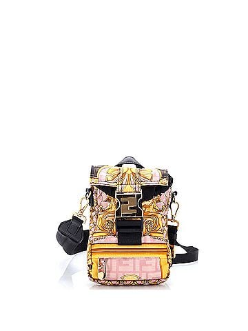 Fendi x Versace Fendace Fendiness Backpack Printed Zucca Nylon Mini (view 1)