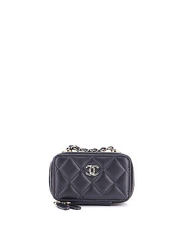 Chanel CC Chain Handle Zip Around Vanity Case with Chain Quilted Lambskin Mini (view 1)