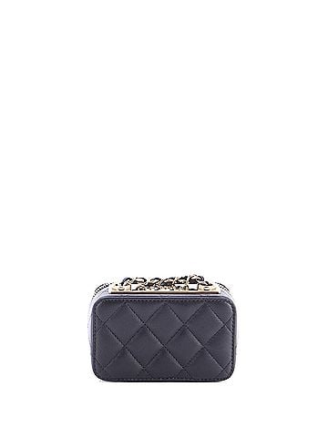 Chanel CC Chain Handle Zip Around Vanity Case with Chain Quilted Lambskin Mini (view 2)