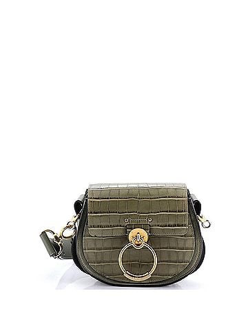 Chloé Tess Bag Crocodile Embossed Leather Small (view 1)