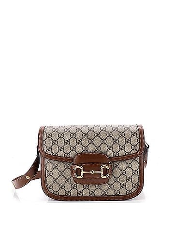Gucci Horsebit 1955 Shoulder Bag GG Coated Canvas with Leather Small (view 1)